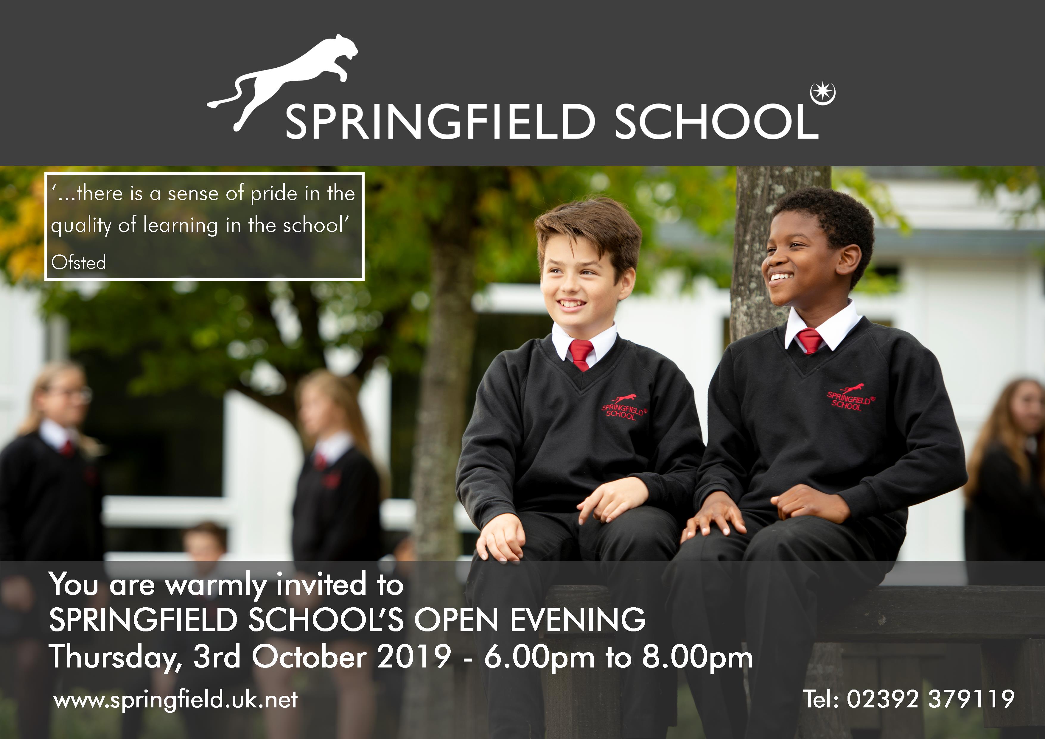 Open Evening Out of Catchment Flyer